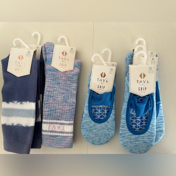 Women's Grip Socks - Brown and Purple - Picture 3 of 10